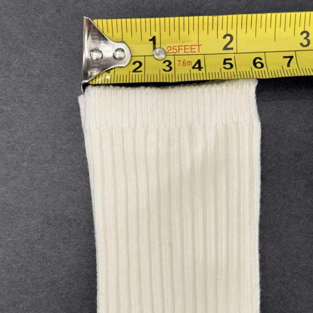 Kids  Tube Socks Unisex 4-Up Ivory School Uniform plain casual party 4 pairs